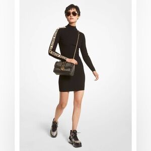 Michael Kors Logo Tape Sweater Dress